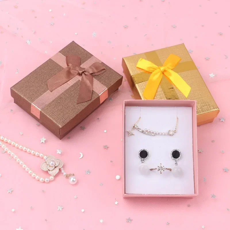 Velvet Metal Necklace Holder and Cardboard Jewelry Gift Box with Butterfly Bow – Sponge... - SKU VMNH1054 - UGI Packaging