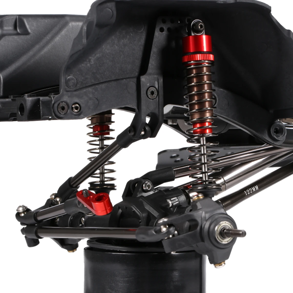 Torri Ammortizzatori In Lega Di Alluminio 10538 Per Auto RC Traxxas 1/10 4-Tec Drift - Anteriori E Posteriori, Rosse, CNC