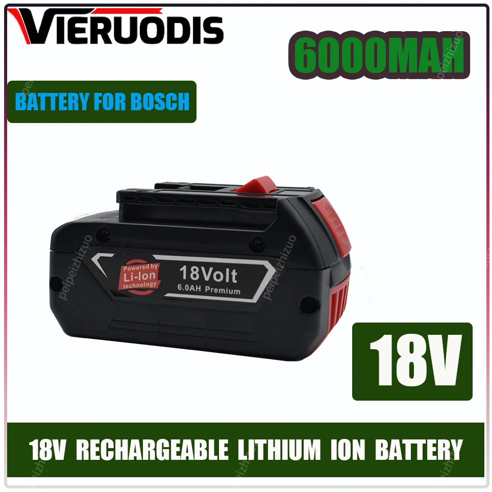 

For BOSCH 18V Battery BAT609 BAT610 For Bosch 18V Professional 6.0Ah Li-ion Battery Drill Battery GBA18V GSR18V BAT618 BAT619