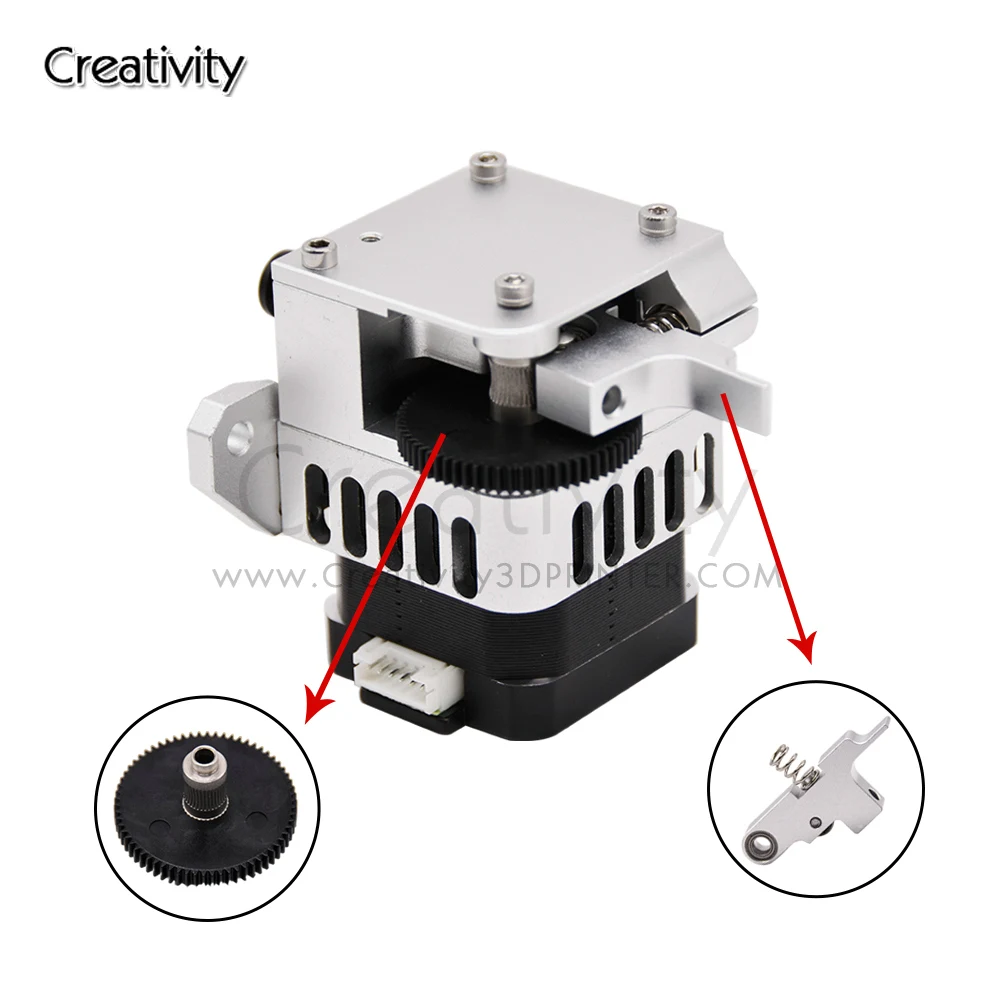 Braço Tensor Titan Aero Metal Extrusora Atualizado Engrenagem Cnc com 66 Dentes Prusa i3 Sidewinder x1 x2 Genius Extrusora Peças - Imagem 5