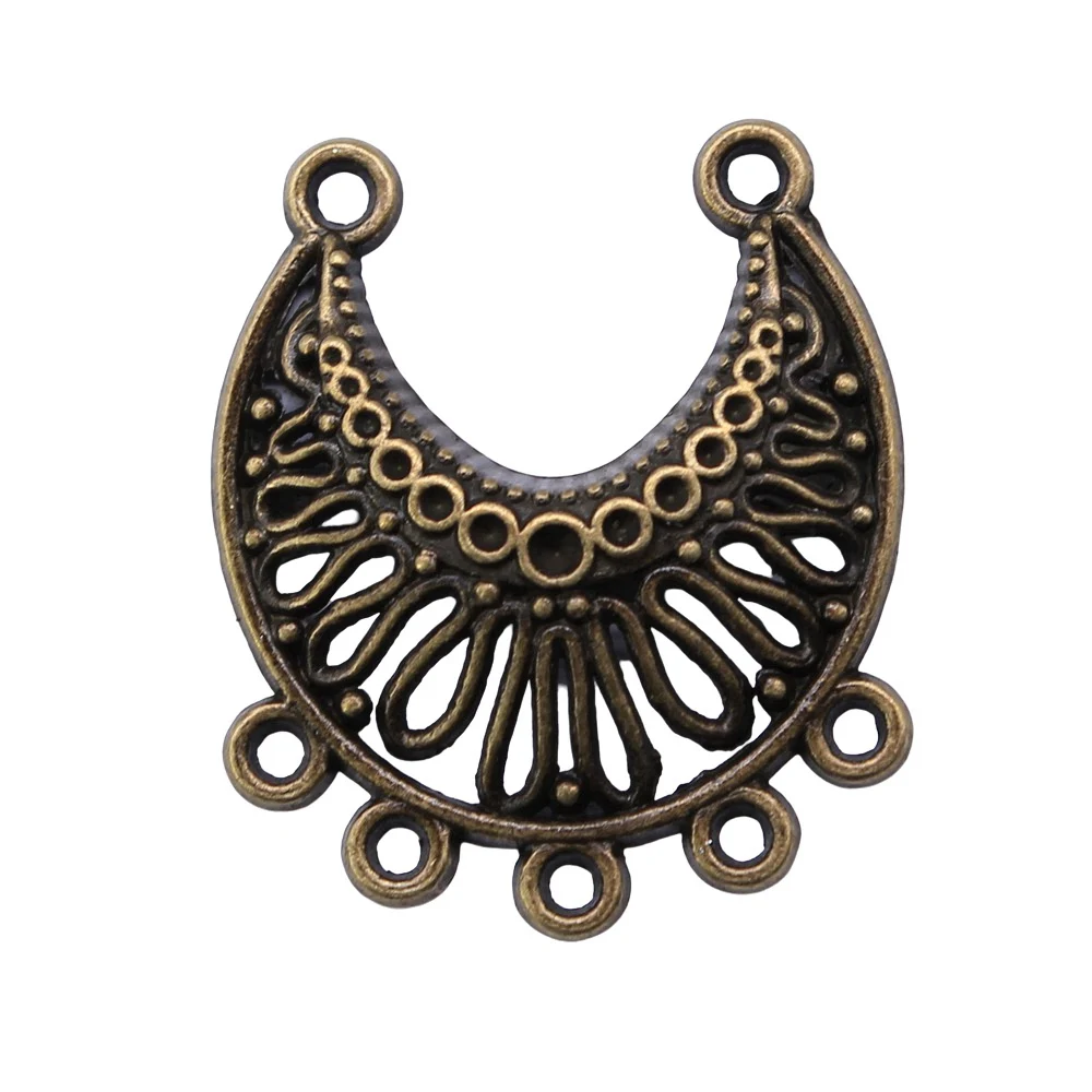 

4pcs/lot Half Moon Porous Earring Connector For Jewelry Making Women Accessories