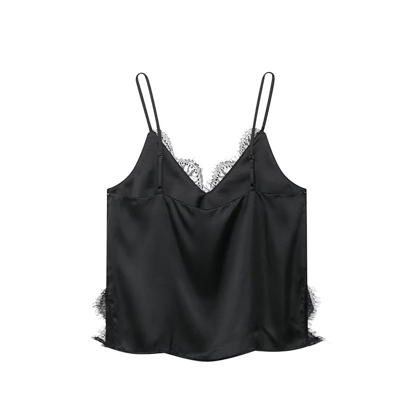 Lace Satin Midi Skirts Two Piece Sets For Women 2025 New Chic Lace Sling Top Suits Satin Elegant Summer Woman Outfits