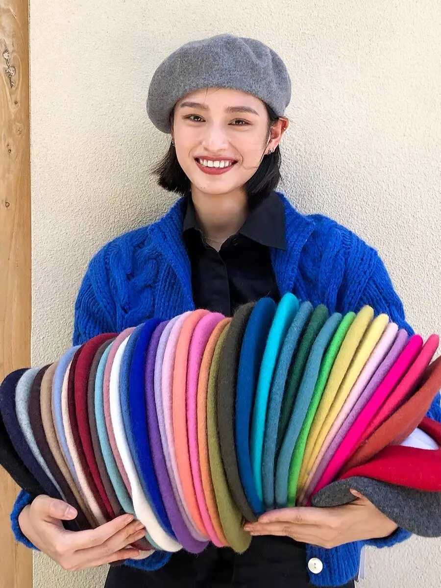 Basco francese vintage da donna elegante cappello invernale_voghion.com