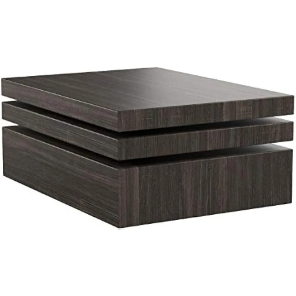 Modernesque Rotating Coffee Table, Black, 23.62 in x 31.5 in x 13 in  coffe tables 4