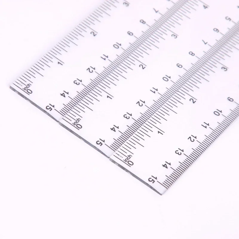 15cm 20cm 30cm Straight Plastic Ruler Drawing Tool Desk Accessories Student Stationery School Office Supplies