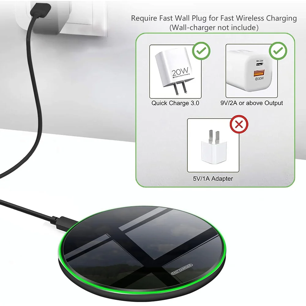 Caricatore Wireless da 30W per iPhone 17 16 15 14 13 12 11 Samsung Xiaomi, Base di Ricarica Rapida a Induzione - immagine 3