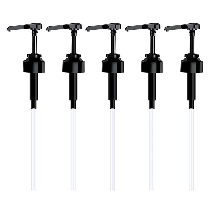 5pcs Kitchen Syrup Liquid Dispenser Juice Bottle Replacement for Shampoo &