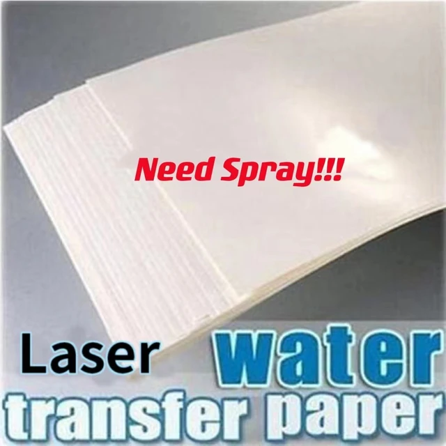 10pcs/Bag) No Need Spray Waterslide Decal Paper Laser A4 Size Transparent  Color Water Slide Decal