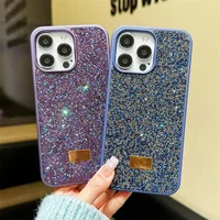 For iPhone 16 Plus 15 14 13 12 11 Pro Max Luxury Glitter Diamond Shiny Rhinestone Shockproof Anti-fall Protective Phone Case 1