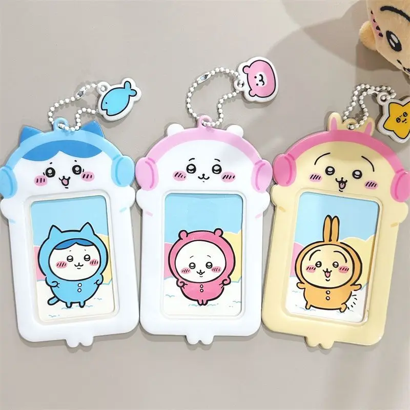 

Chiikawa Card Sleeve Usagi Hachiware Card Holder Kawaii Pendant Student Stationery Cardcase Toys Gift for Girls