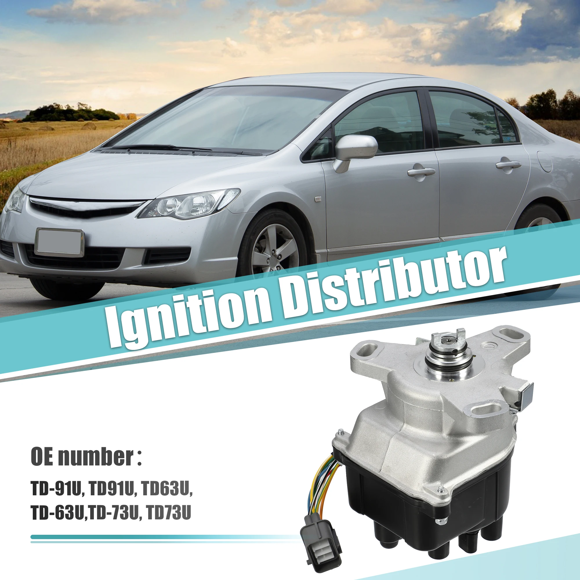 

Сменный распределитель зажигания Uxcell для Honda Civic, для Acura EL 1999 л/2000 л, SOHC, Φ TD91U TD63U