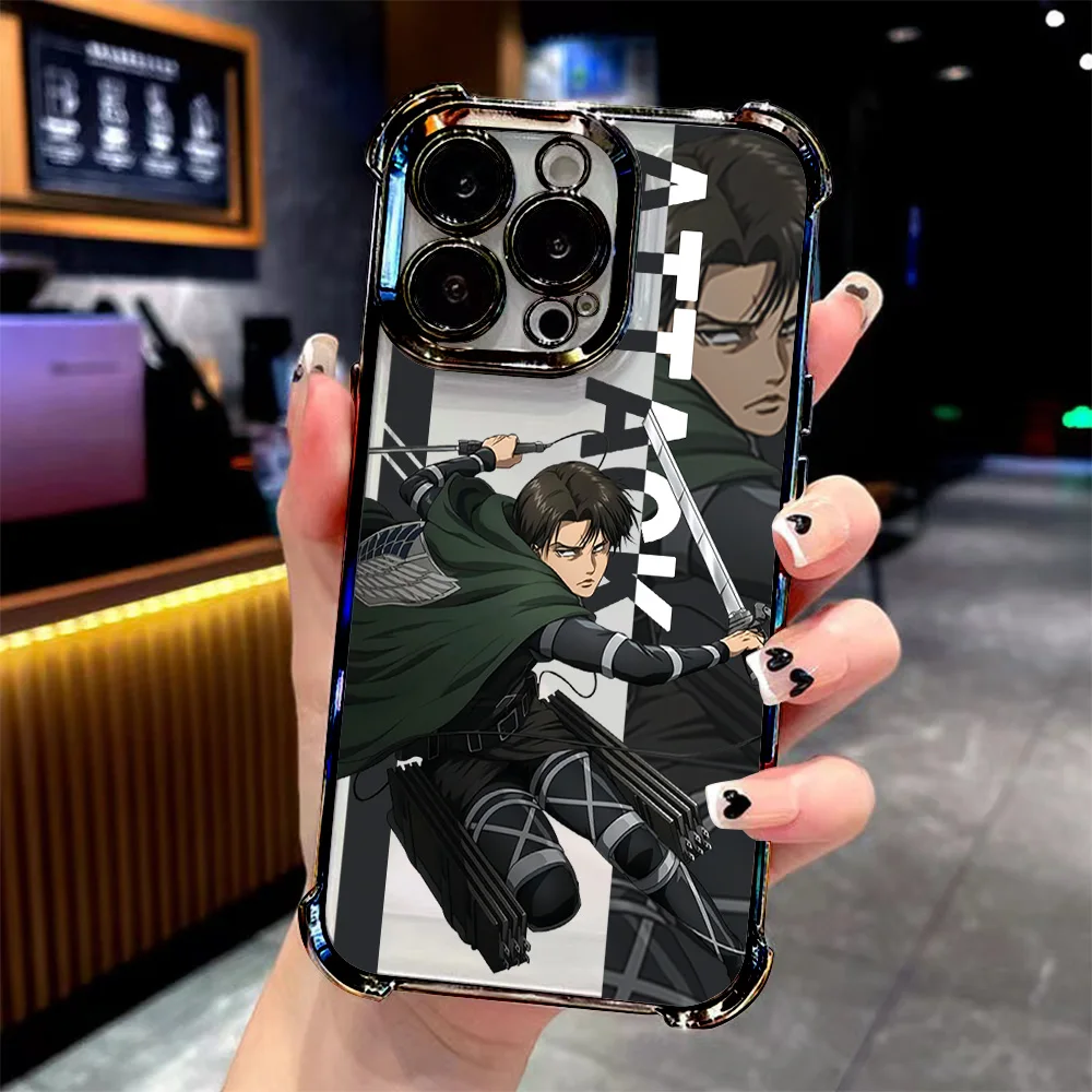 Stylish Attack On Titan Inspired Phone Case with Metallic Finish