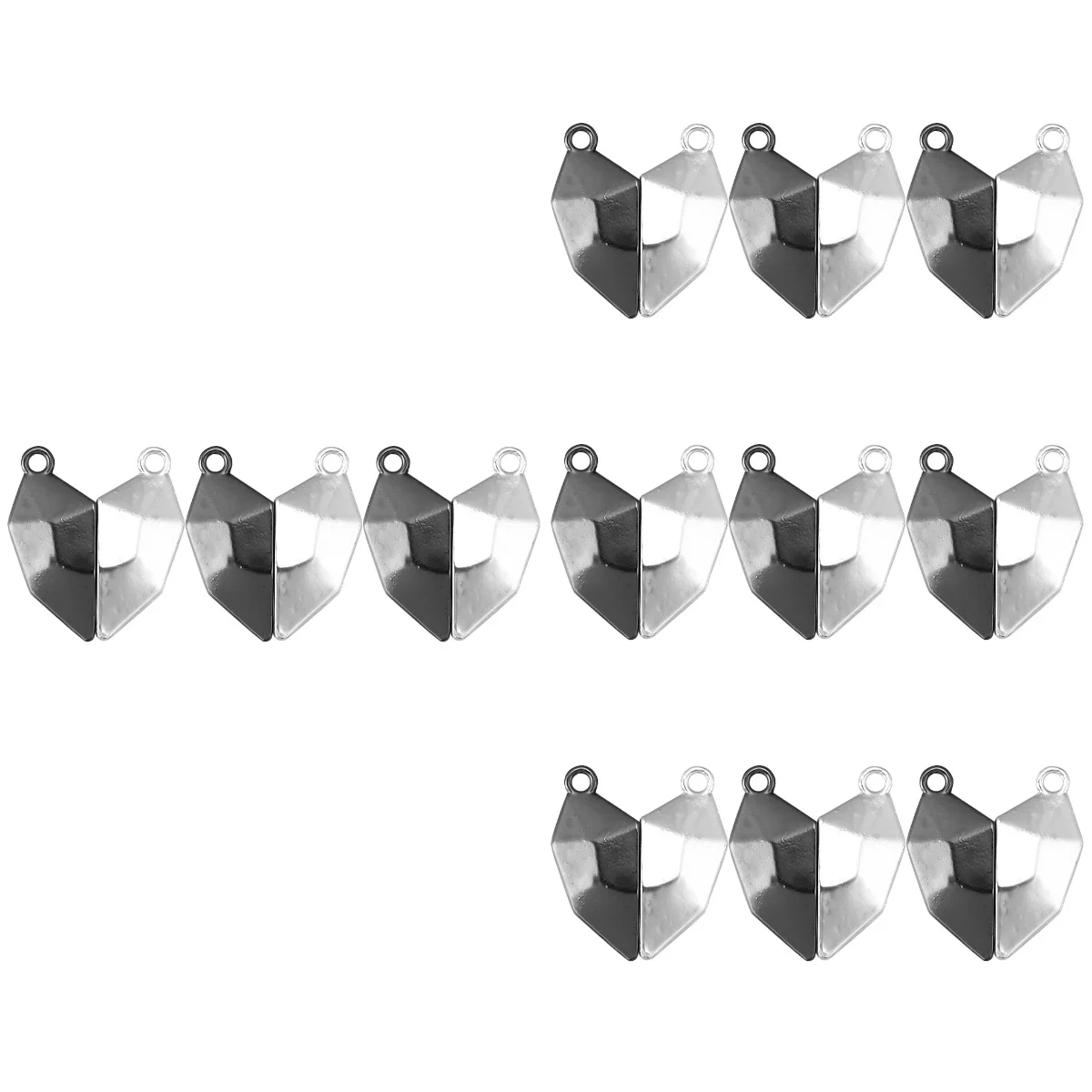 

12 Pcs Heart Magnetic Pendant Shape Clasps Alloy Bracelet Magnets Hearts Necklace