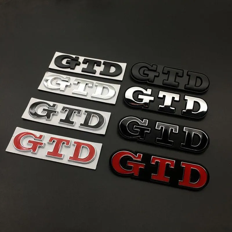 Per Vw Gti Gtd Cofano Anteriore Grill Emblem Badge Sticker Decalcomanie Car Logo Polo Golf Passat Jetta Scirocco Car Styling
