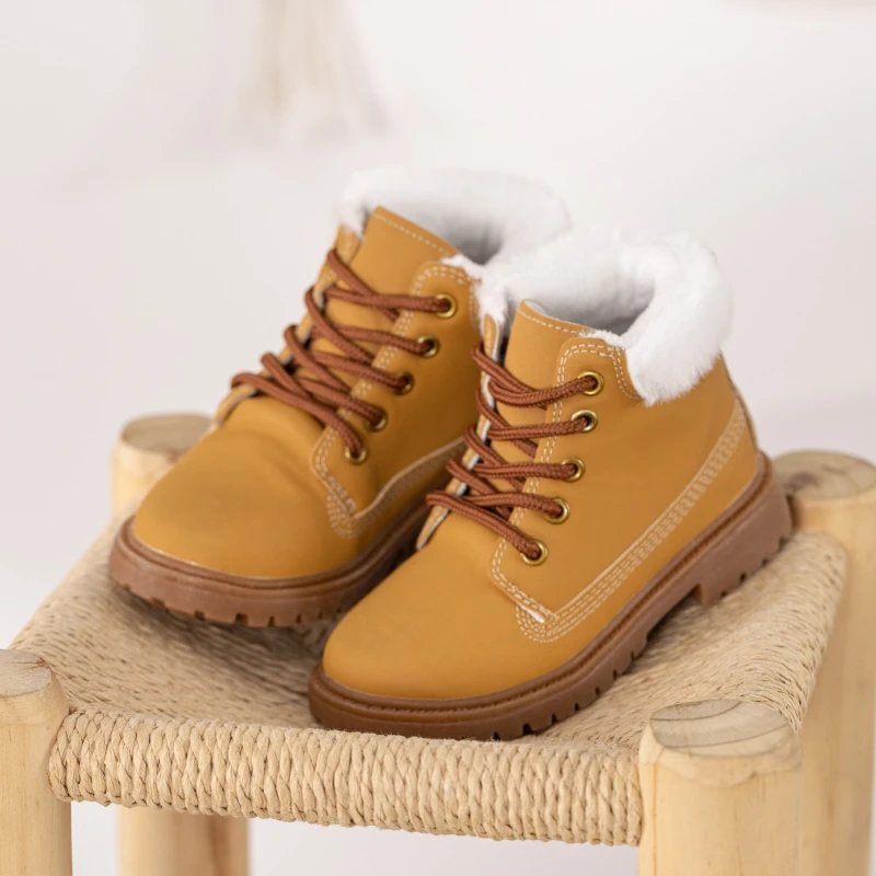 Warm Cotton Ankle Boots for Kids Winter School