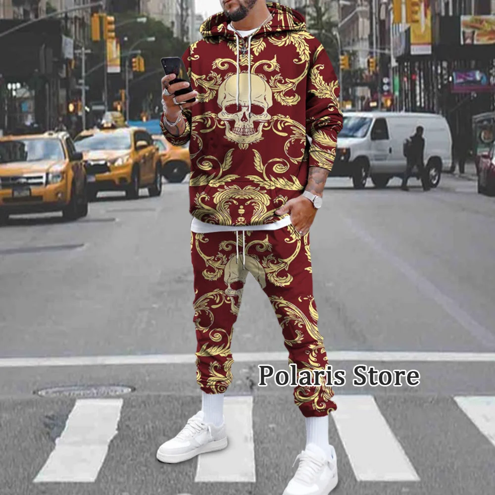 Summer Tracksuit For Men 2 Piece Outfit Long Pants HAHA Joker T Shirt  Trousers Set Sweatpants