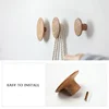 Wall Coat Rack Wooden Round Wall Hook Living Room Bedroom Porch Coat Rack Decorative Towel Hook Decorative Wooden Round Hook 4