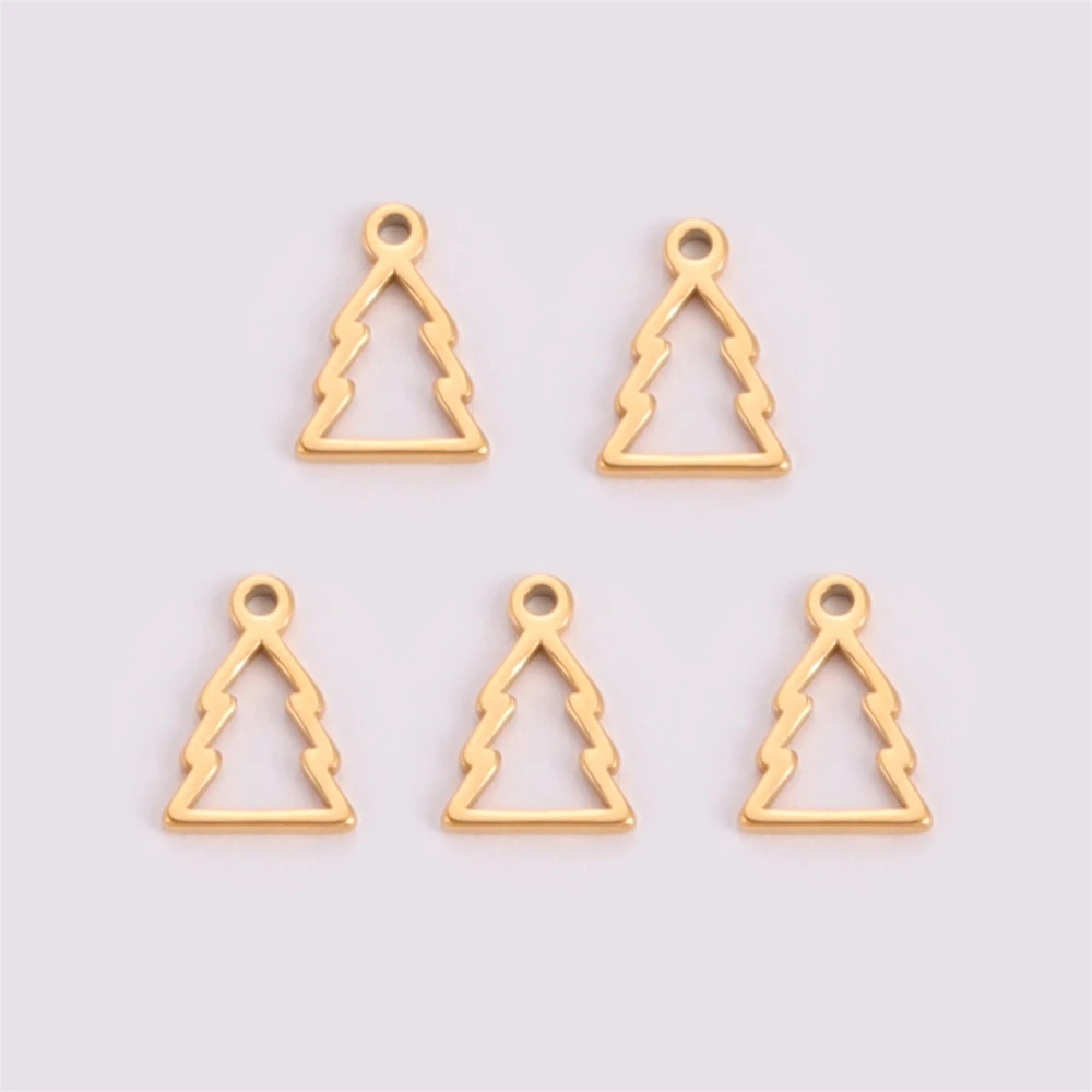 10 teile/los Großhandel Edelstahl DIY Halskette Ohrringe Charms Für Schmuck Machen Tier Baum Krone Winzige Anhänger Zubehör – Detail 15