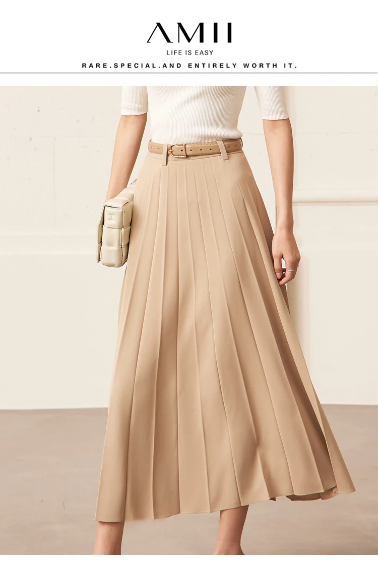 ワンピース AMI Women Mid Skirts Amazon.com: Mist Azur Womens Satin Midi Skirt High Waisted A