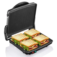 Panini Press Grill, Yabano Gourmet Sandwich Maker Non-Stick Coated Plates 11" x 9.8", Opens 180 Degrees to Fit Any Type or Size 1