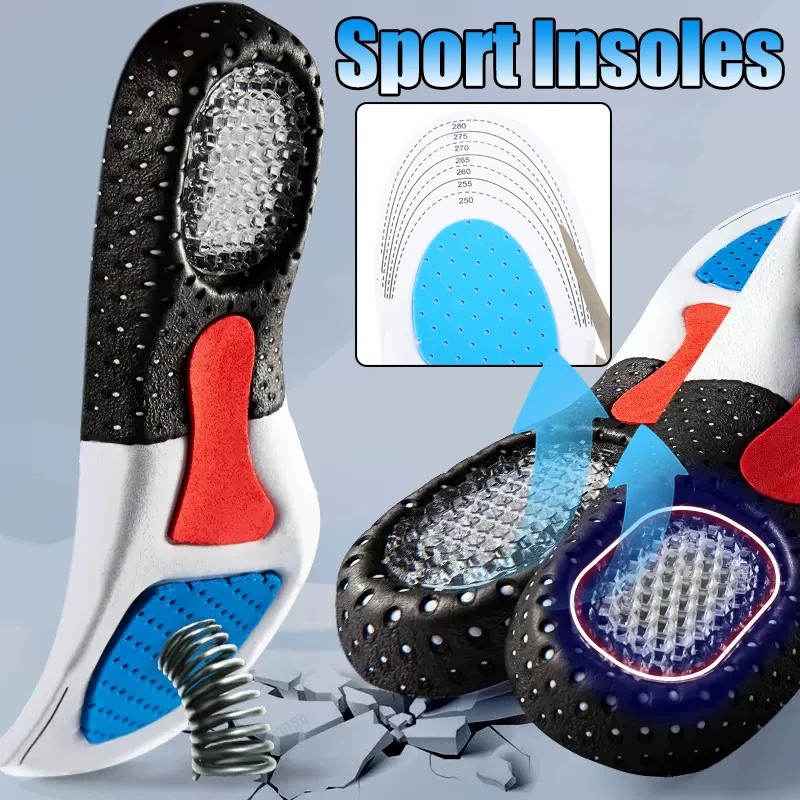 

Silicone Sport Insoles Orthotic Arch Support Sport Shoe Pad Running Gel Insoles Men Women Orthotic Breathable Running Cushion
