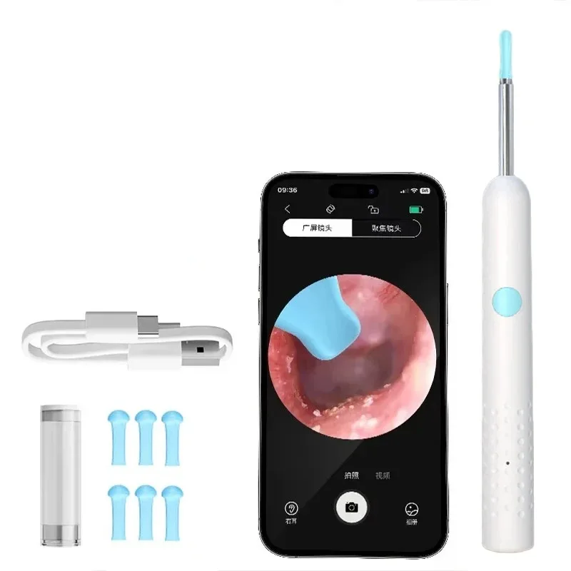 Ear Wax Cleaner Visual Ear Cleaner with Camera LED Lights Lens HD Wax Removal Tool