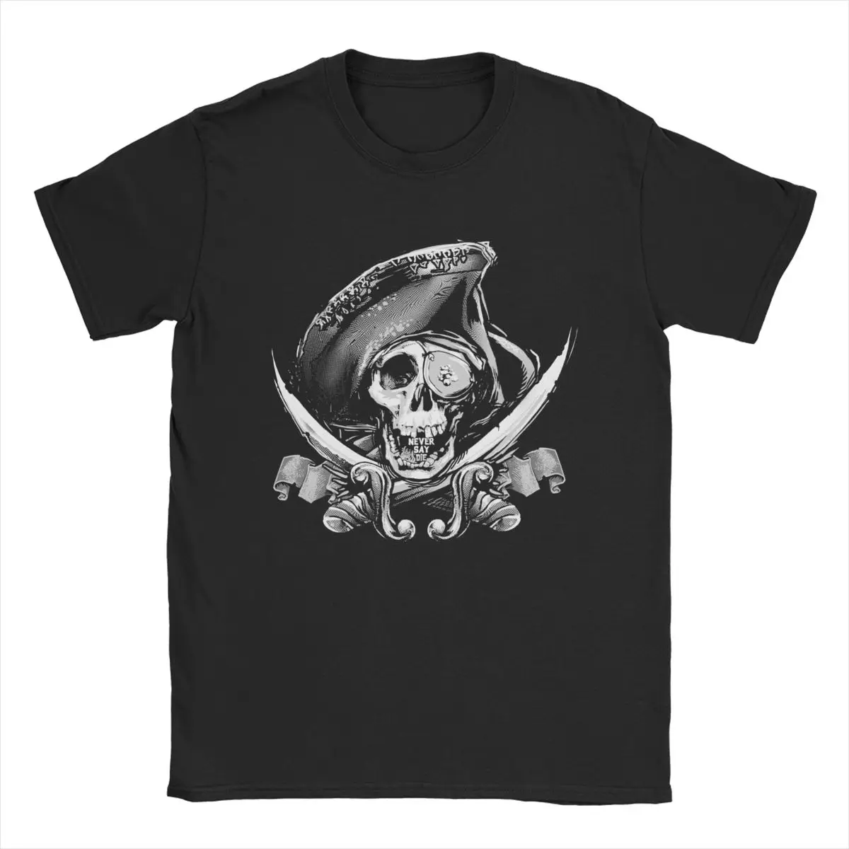 

Мужская футболка с надписью Never Say Die One Eyed Willie The goony, забавная футболка, футболка с коротким рукавом, футболка из чистого хлопка, женская одежда