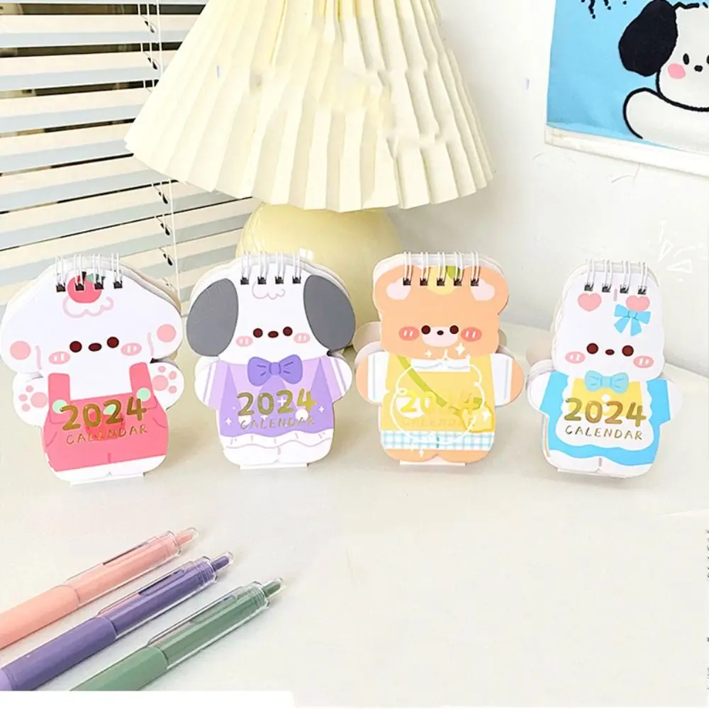 

2024 Cute Cartoon Desk Calendar ins Style Monthly Calendar Cartoon Cute Desktop Creative Ornaments Check-in Planner