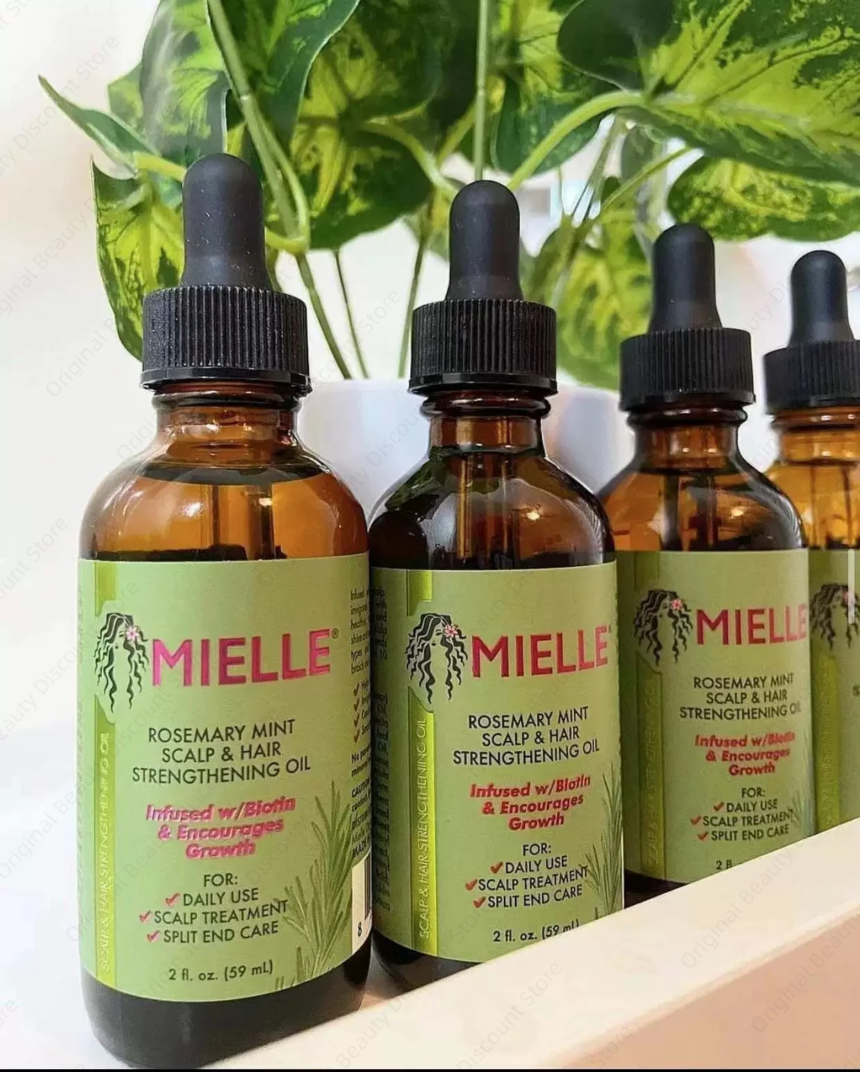 Mielle Rosemary Mint Light Scalp & Hair Strengthening Oil - 2.0 fl oz