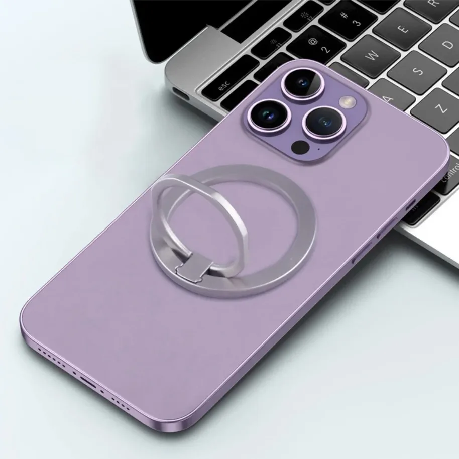 Universal Portable Phone Holder Foldable Magnetic Finger Ring Stand For Magsafe iPhone 17-12 Pro Max Cellphone Bracket