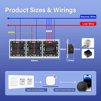 BSEED ZigBee Click Switch Modules Smart Light Switch Parts Glass Frame DIY Combination Wall Sockets USB Charge Key E-Series - Image 5