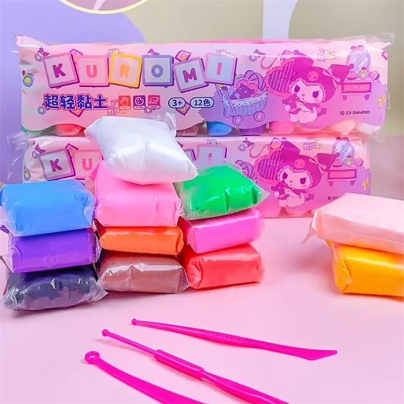 Genuine Sanrio 24 Color Ultra Light Clay 12 Color 36 Plasticine Children's Toddler Handmade Clay Space air dry clay modelling clay
