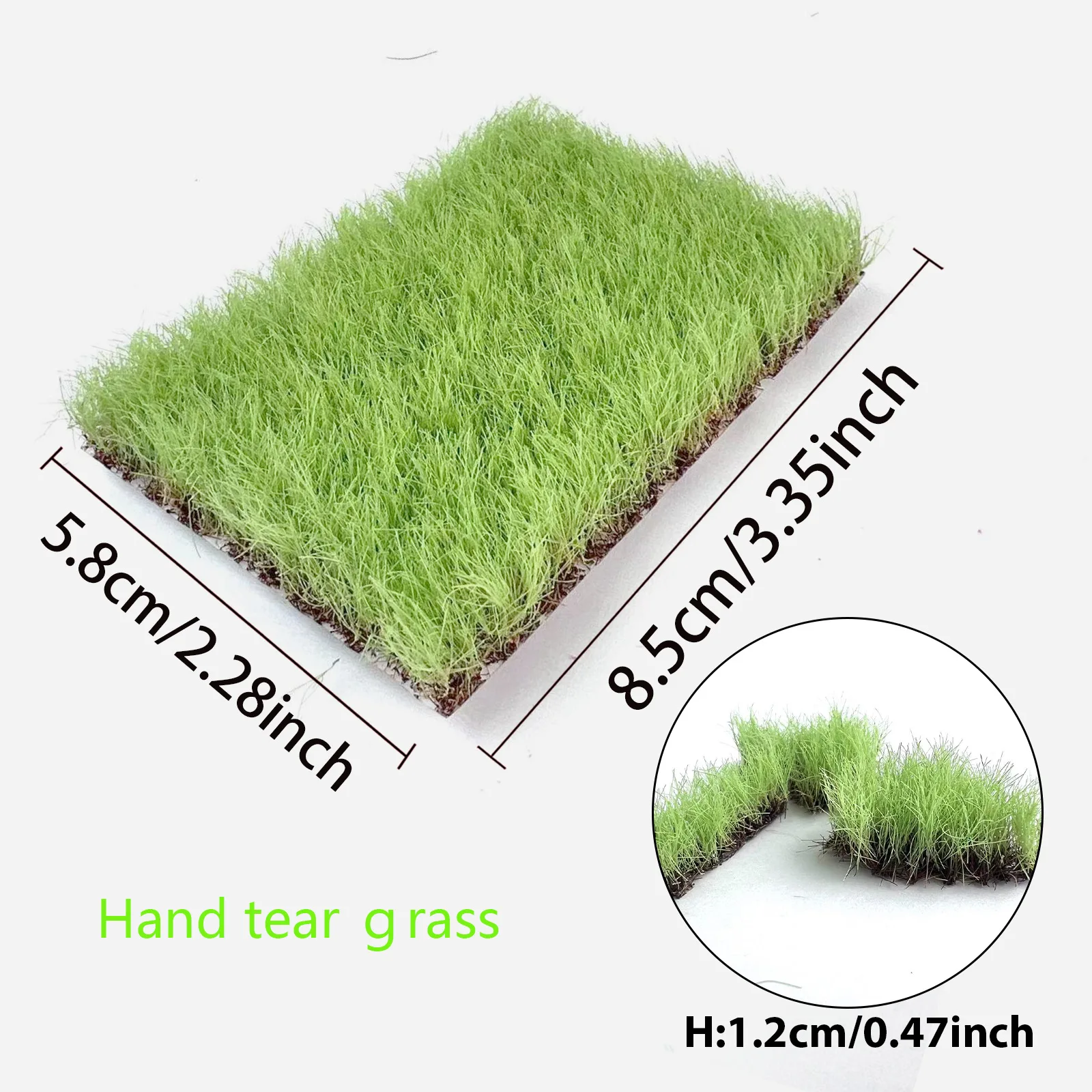 12mm Hohe Statische Grasbüschel/Rasen-Modellbausätze, Künstliche Mikro-Pflanzen, Landschaftsmaterialien für Sandtisch-Layout und Diorama – Detail 5