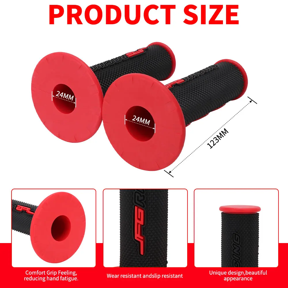 Premium Motorcycle 7/8 Handlebar Hand Grips for Dirt Bikes and Motocross