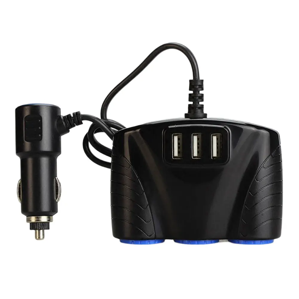 12V-24V 차량용 시거잭 소켓 3 USB 포트 USB 충전기 플러그 자동차 충전 어댑터 자동차 부품용 자동차 액세서리