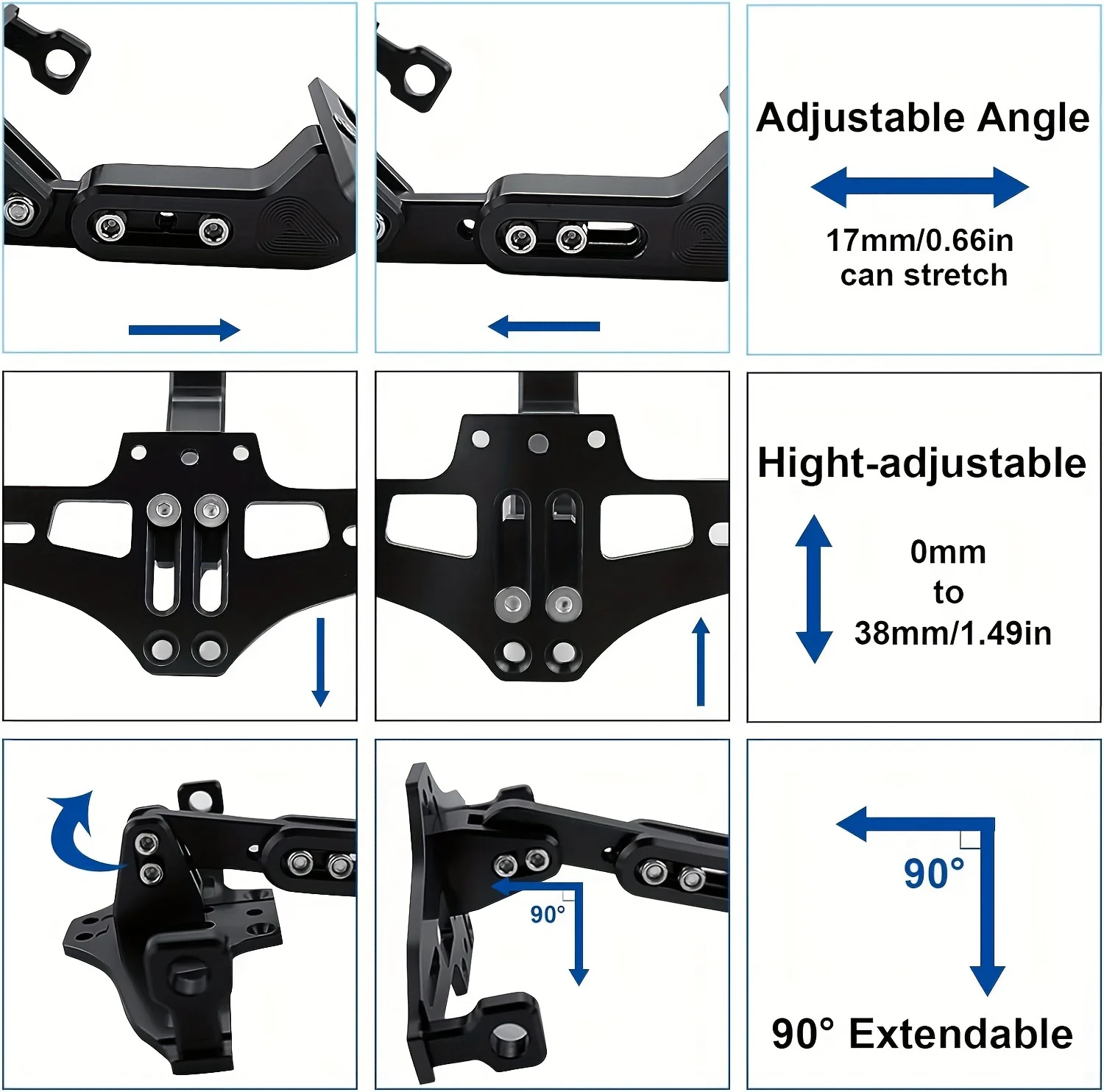 BMW R1200GS 용 오토바이 라이센스 플레이트 홀더 번호판 브래킷 Yamaha MT07 MT10 Kawasaki Z750 Z800 for Duke 125 200 390