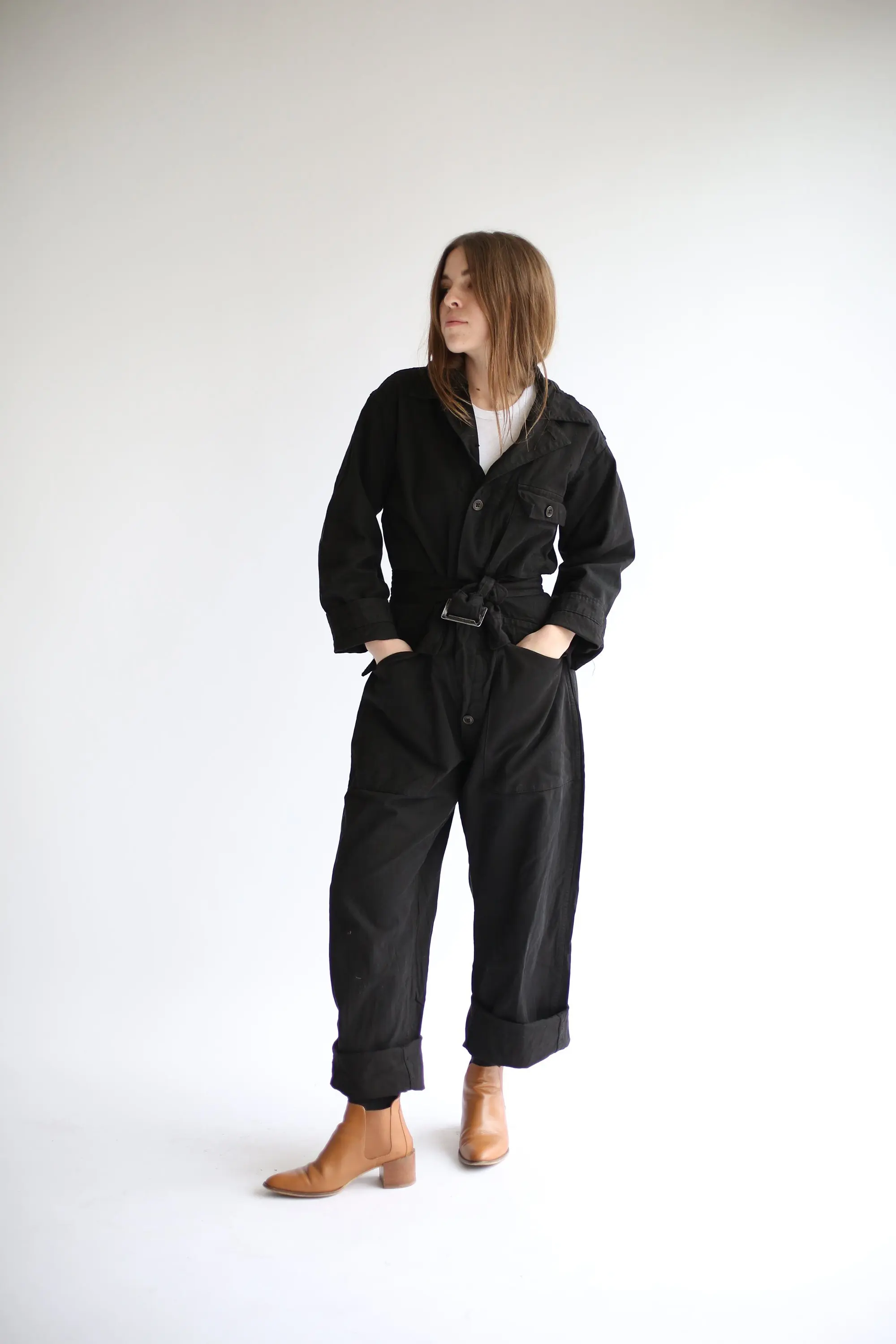 MeiMei Homemade cotton sateen coveralls/vintage us military coveralls/fab208/boho green coveralls/military jumpsuit