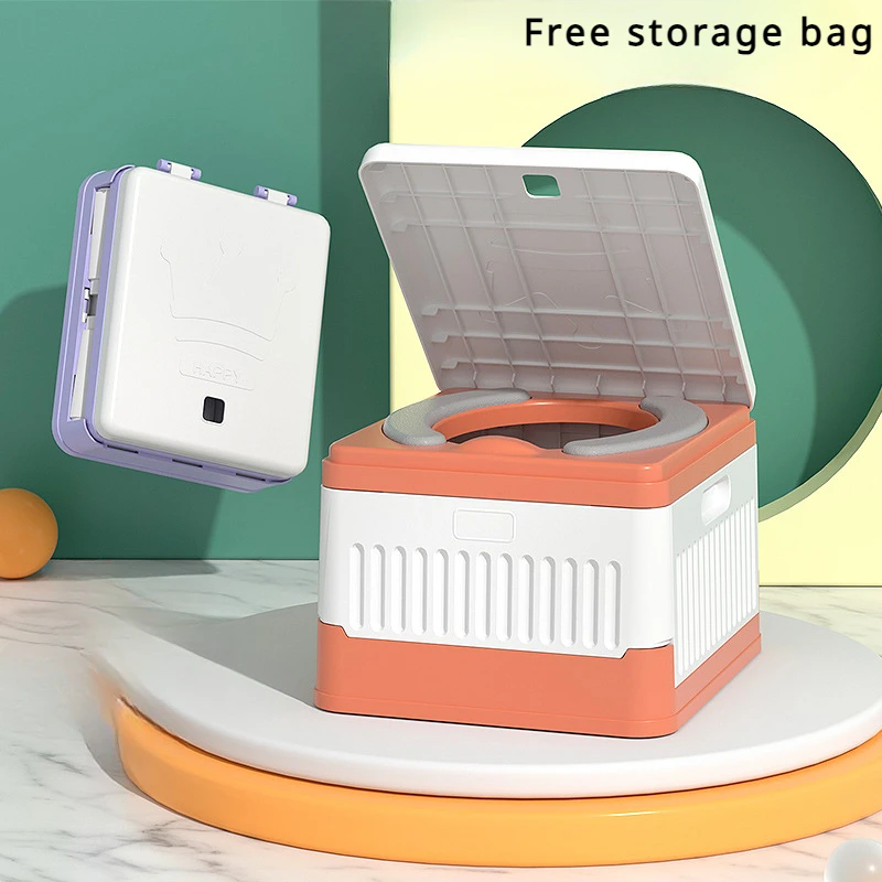 Car Mounted Children's Folding Toilet Portable Travel with Baby Travel Carrying Pvc Baby Toilet Toddler Potty Training Seat child toilet