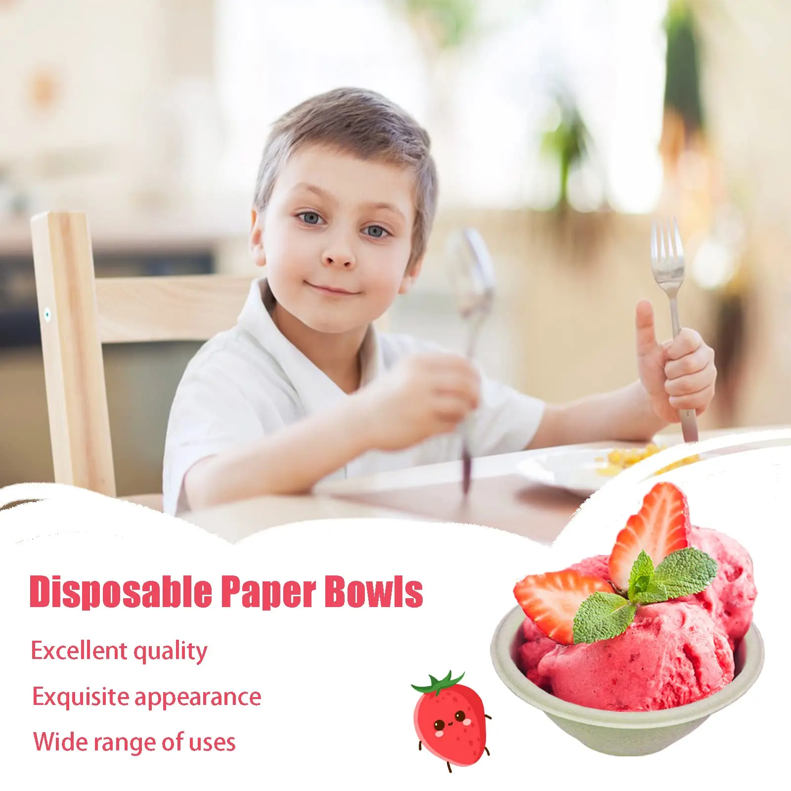 Platos Desechables For Fiestas Disposable Paper Plates Organic Tableware Barbecue Cake Paper Plates Restaurant Home