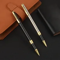 7 PCS Metal gel pen set 0.5 mm ballpoint pen for writing blue black Stationery Office School Supplies 2