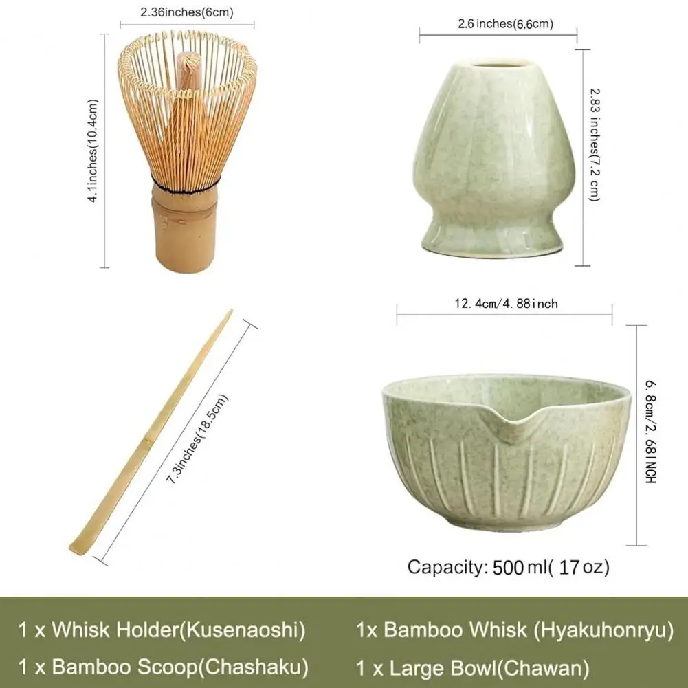 Authentic Japanese Matcha Set-Premium Bamboo Whisk & Ceramic Bowl, Complete Tea Ceremony Starter Kit with Gift Box for Beginne