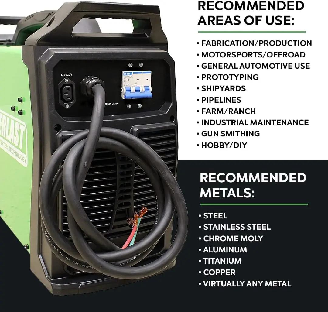 PowerTIG 250EX AC/DC Pulse TIG Stick Welder IGBT 1 or 3 Phase 220v Pulse Up To 500 Hz in AC or DC Modes