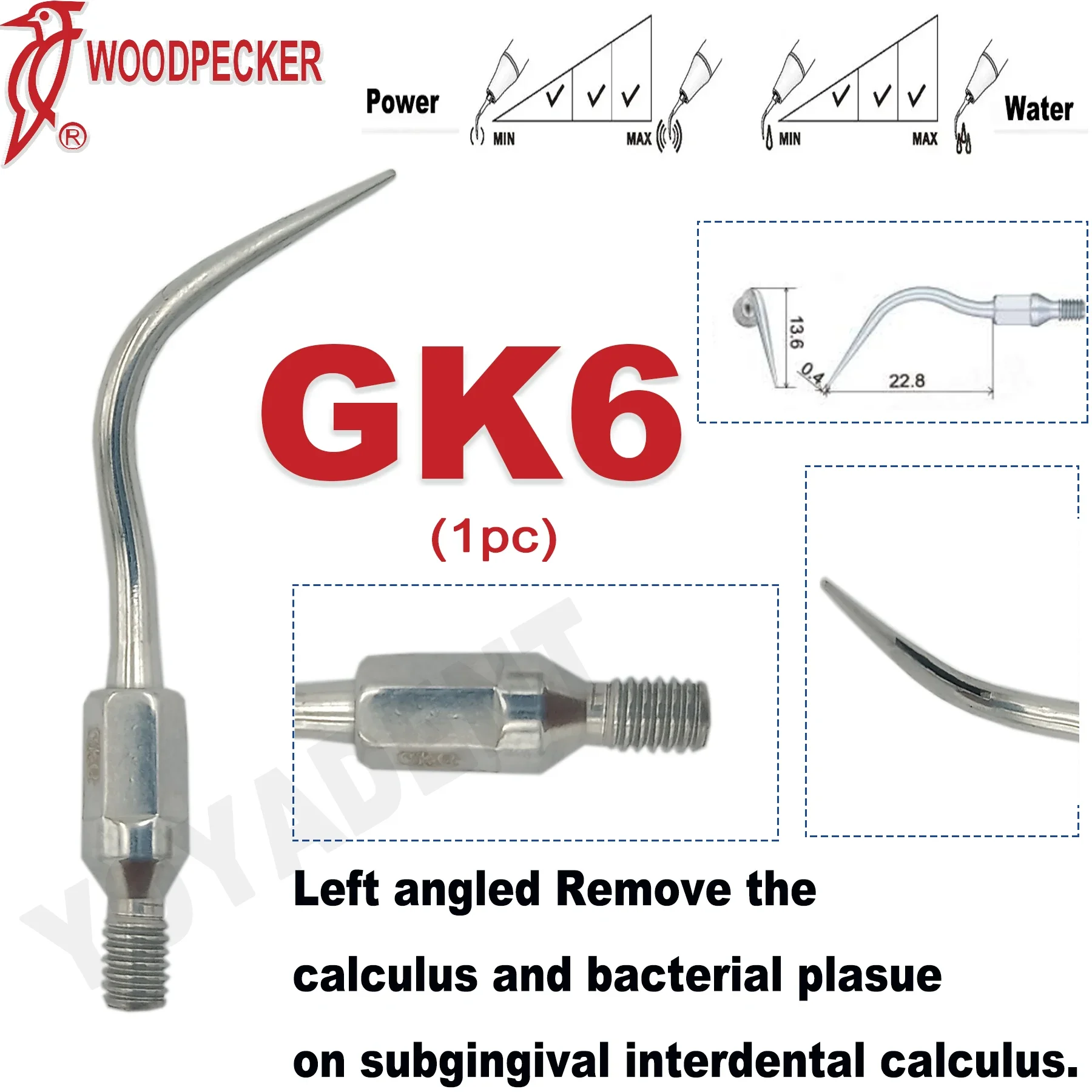 Woodpecker Dental Ultraschall-Scaler-Spitzen für die Zahnreinigung, passend für KAVO Scaler Handstücke, Zahnmedizinische Instrumente, GK Spitzen – Detail 7