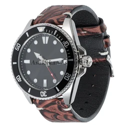 Retro Cowhide Leather Watchband - 20mm/22mm Men's Accessory - 22mm (Brown)