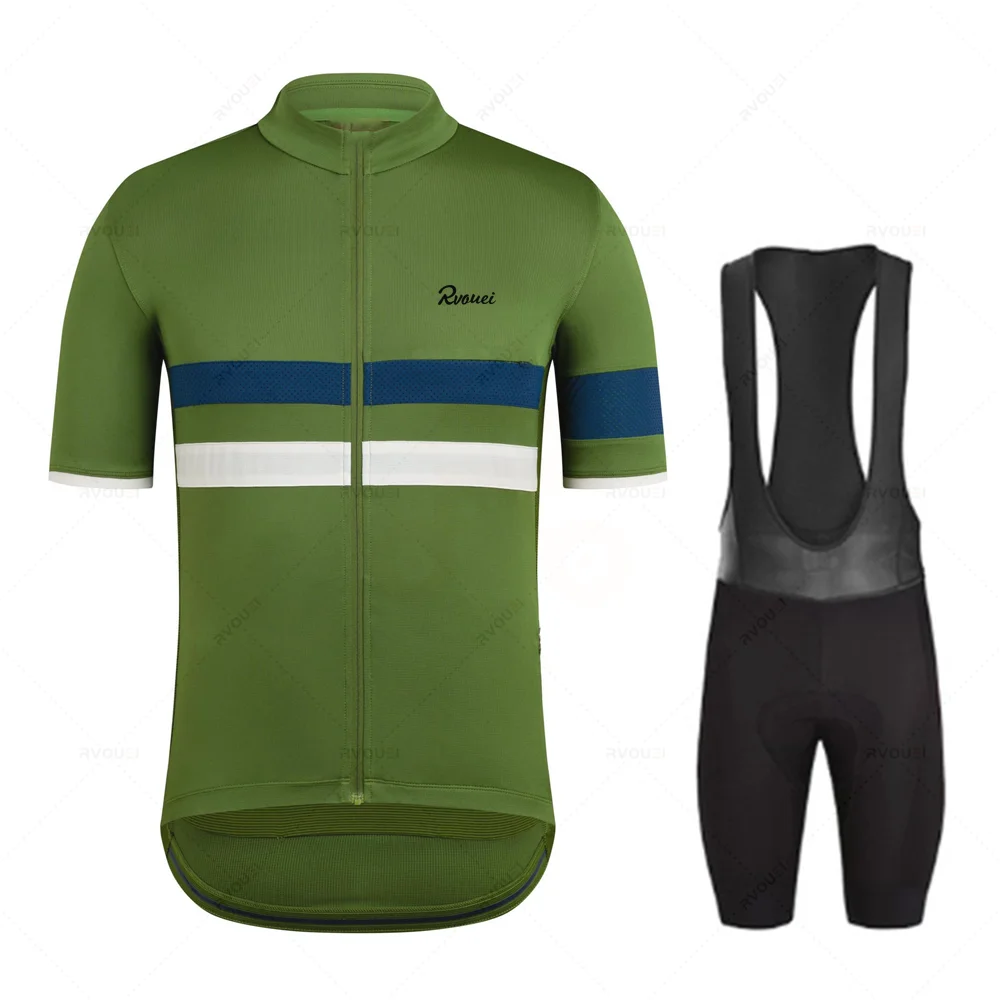 Rvouei 2025 New Cycling Clothing Road Bike Wear Racing Clothes Quick Dry Men's Bicycle Jersey Set Ropa Ciclismo Maillot Hombre 6