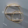Coffee Shop Decoration Wall Mounted Shelves Without Wood Board Hanging Rack Home Storage Basket Plant Flower Holder Organizer 2