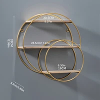 Coffee Shop Decoration Wall Mounted Shelves Without Wood Board Hanging Rack Home Storage Basket Plant Flower Holder Organizer 2