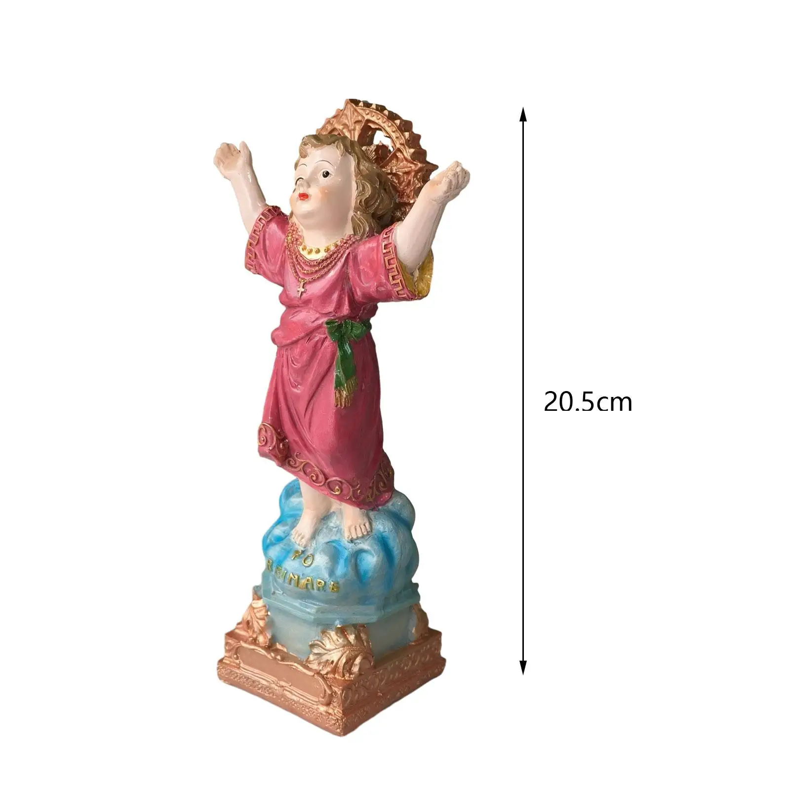 Divino Nino Estatua Jesus Figures Decorative Collections Painted Catholic Statue Cabinet Livingroom Church Home Fireplace