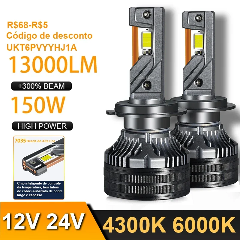 

Светодиодные лампы для автомобильных фар 4300K H7 H4 H11 H1 HB3 9005 HB4 9006 hb3