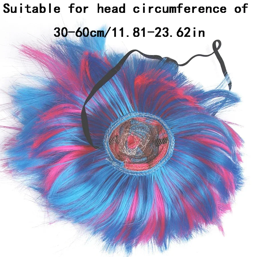1pcs pet wig explosion headband bangs cat and dog Halloween Christmas roll wig pet hair accessories